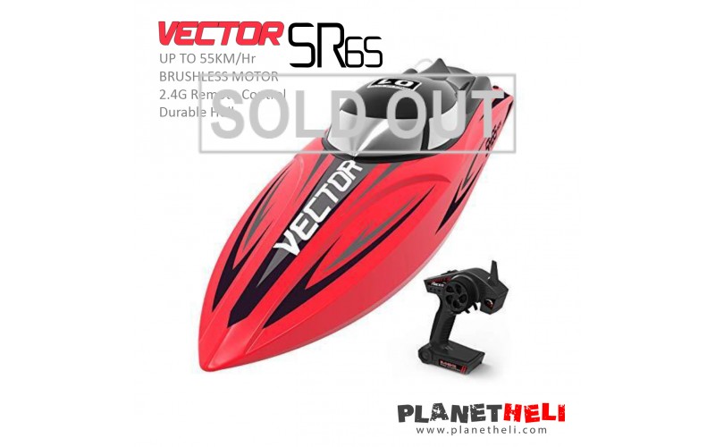 Volantex Vector SR65 65cm 55km/h Brushless High Speed ​​RC Boat - Red (ARTR)